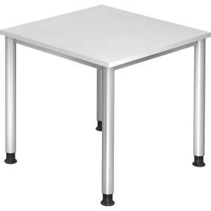 Hammerbacher Schreibtisch 80x80cm weiß