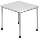 Hammerbacher Schreibtisch 80x80cm weiß