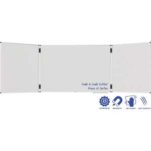 Legamaster Klapptafel UNITE PLUS 150/300 x 100 cm (B x H) Stahl weiß