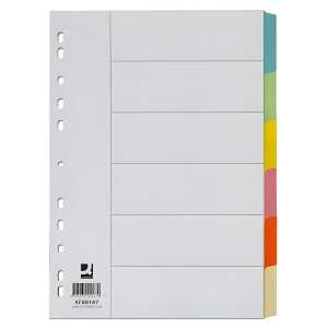 Register A4 blanko farbig 6tlg.