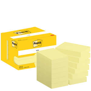 Haftnotiz Post-it 12 Block á 100 Blatt gelb, 51x76mm