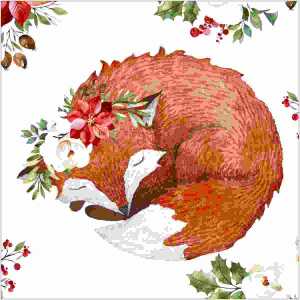 Motivserviette 33x33cm Herbst 7321012034825