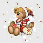 Weihn.Zelltuchserviette 33x33cm Kind