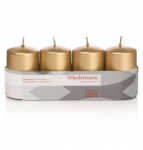 Adventsstumpen-Kerze 4ST gold 4009406639742