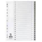 Ordnerregister 1-20 A4 PP grau