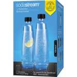 Trinkflasche Glas 2ST tr./schw