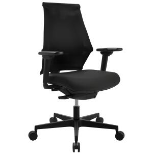 Drehstuhl mit AL Sitness X-Back schwarz