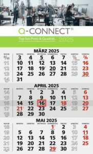 Q-CONNECT 70290 Wandkalender 3-Monats-Planer