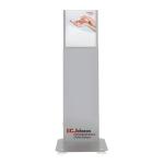 Desinfektionsmittelsäule silber