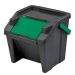 Abfalltrenner Tower 3ST 30L schwarz