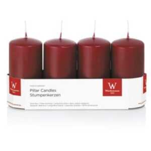 Stumpenkerze 4ST bordeaux 4009406616811