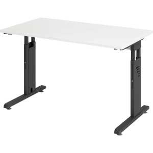 Schreibtisch 120x67 weiß/graphit