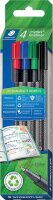 Staedtler Fineliner triplus rPP, 4ST