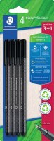 Staedtler Fineliner triplus schwarz 4St BK