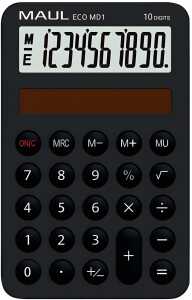 Taschenrechner Solar ECO MD1 schwarz