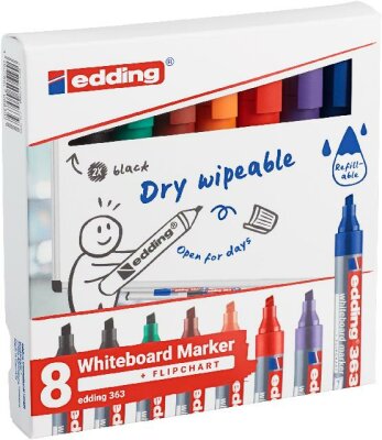 Edding Whiteboard-Marker 363 8er-Set sortiert neu