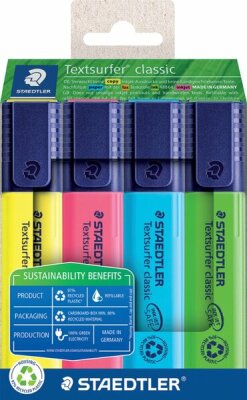 Staedtler Textmarker Textsurfer rPP 4 ST Etui