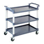 Servier-/Transportwagen 3Böden grau/blau