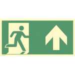 Schild Notausgang rechts Pfeil oben 4060081028016