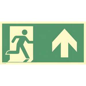 Schild Notausgang rechts Pfeil oben 4060081028047