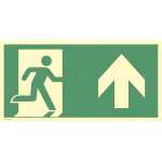 Schild Notausgang rechts Pfeil oben 4060081028047