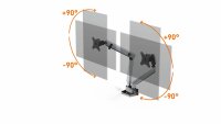 Durable Monitorarm si Tischklemme für 2 Monitore bis 32 Zoll