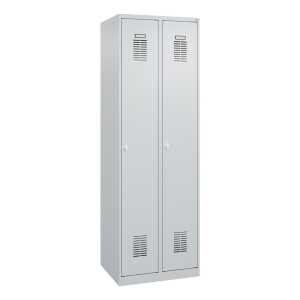 Garderobenschrank 2 Abteile h.grau