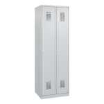Garderobenschrank 2 Abteile h.grau
