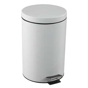 Tret-Abfalleimer rund 14l weiß