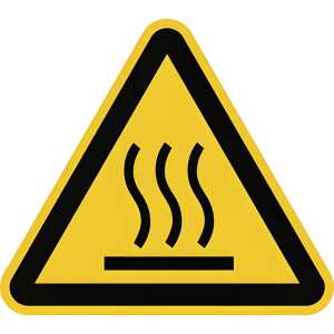Schild Warnung vor heißer Oberfläche