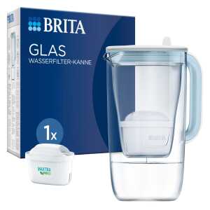 Wasser-Filterpatrone Kanne Glas 2,5l wei