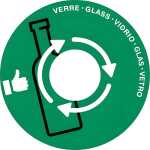 Papierkorb Deckel Glas grün 3462159018577