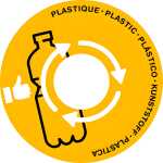 Papierkorb Deckel Kunststoff gelb