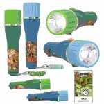 Taschenlampe Dino World mit Timer 2fach sortiert, Farben:
