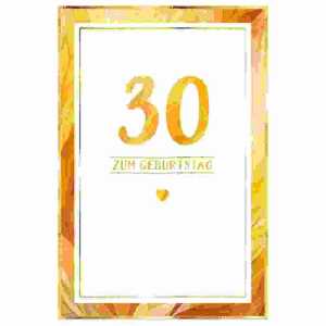 Zahlenkarte 30. Geburtstag Kurt Eulzer 4016723099302