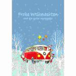 Weihnachtskarte Frohe Weihnachten - Kleinbus