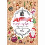 Weihnachtskarte Frohe Weihnachten - bunt