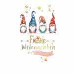 Weihnachtskarte Frohe Weihnachten - Wichtel