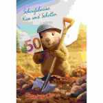 Geldscheinkarte mit Stanzung für Geld