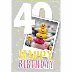 Zahlenkarte 40 Happy Birthday 4016723541825