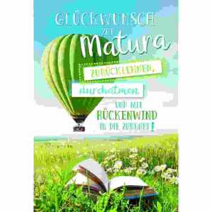 Glückwunschkarte Matura/Ballon