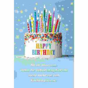 Glückwunschkarte Geburtstag/Torte, Kerzen