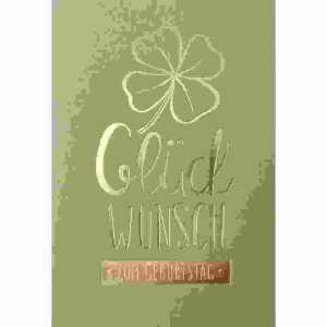 Glückwunschkarte Geburtstag/Kleeblatt 4016723850156