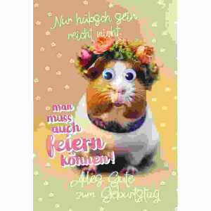 Glückwunschkarte Geburtstag/Meerschwein
