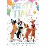 Geburtstagskarte Party Time Hunde, Kurt Eulzer