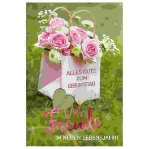 Glückwunschkarte Geburtstag/Blumen 4016723859777