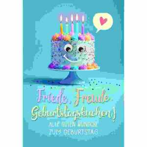 Glückwunschkarte Geburtstag/Torte