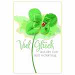 Glückwunschkarte Geburtstag/Kleeblatt 4016723859951