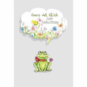 Glückwunschkarte Geburtstag/Frosch
