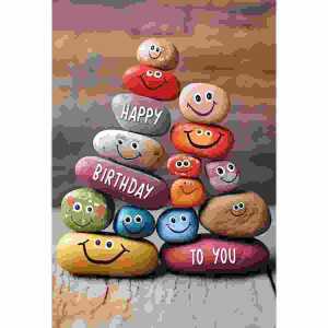 Glückwunschkarte Geburtstag/Steine